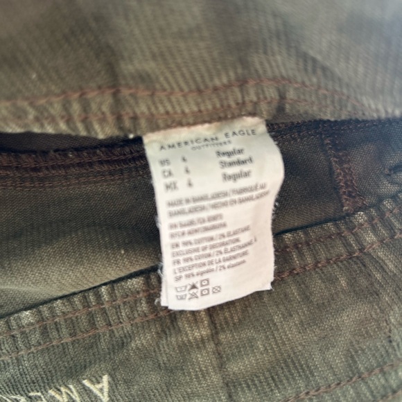 American Eagle Outfitters Olive Corduroy Cargo Skirt - Picture 6 of 6